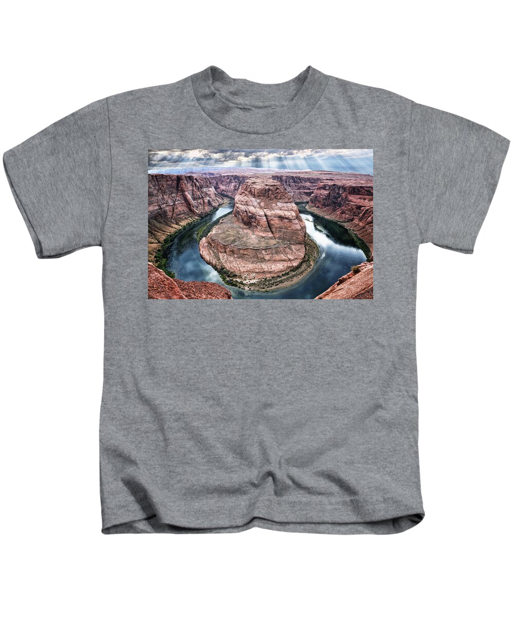 Grand Canyon Kids T-Shirt featuring the photograph Grand Canyon Horseshoe Bend by Gigi Ebert