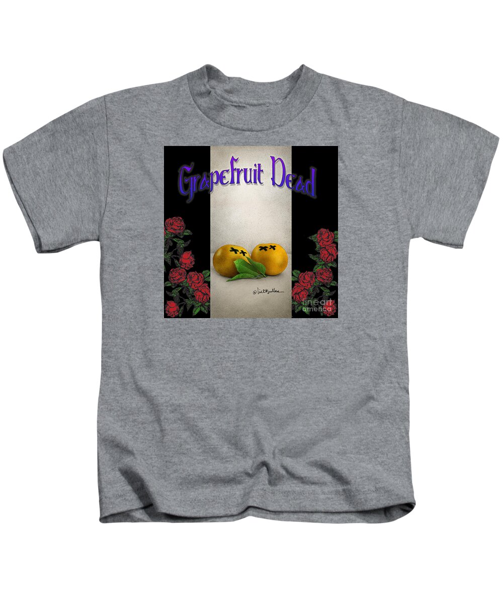 Will Bullas Kids T-Shirt featuring the painting Grapefruit Dead... by Will Bullas