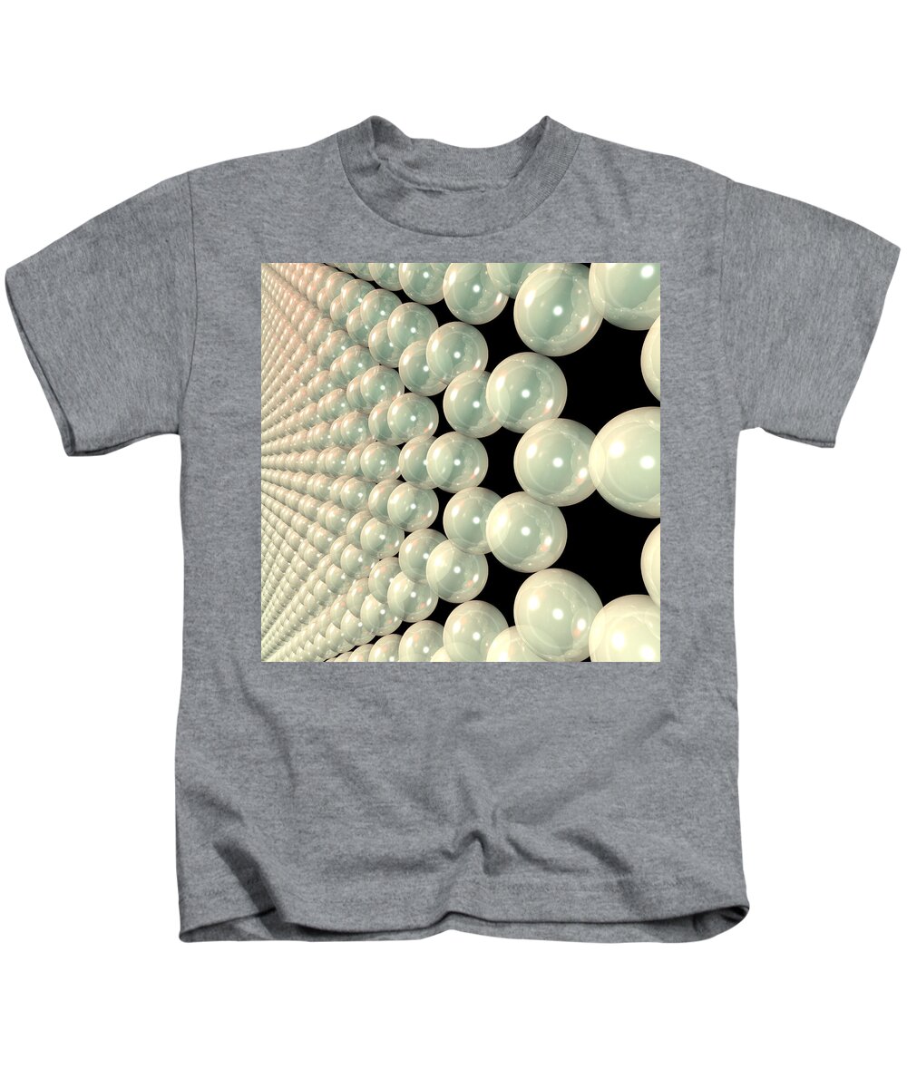 Allotrope Kids T-Shirt featuring the digital art Graphene 6 by Russell Kightley
