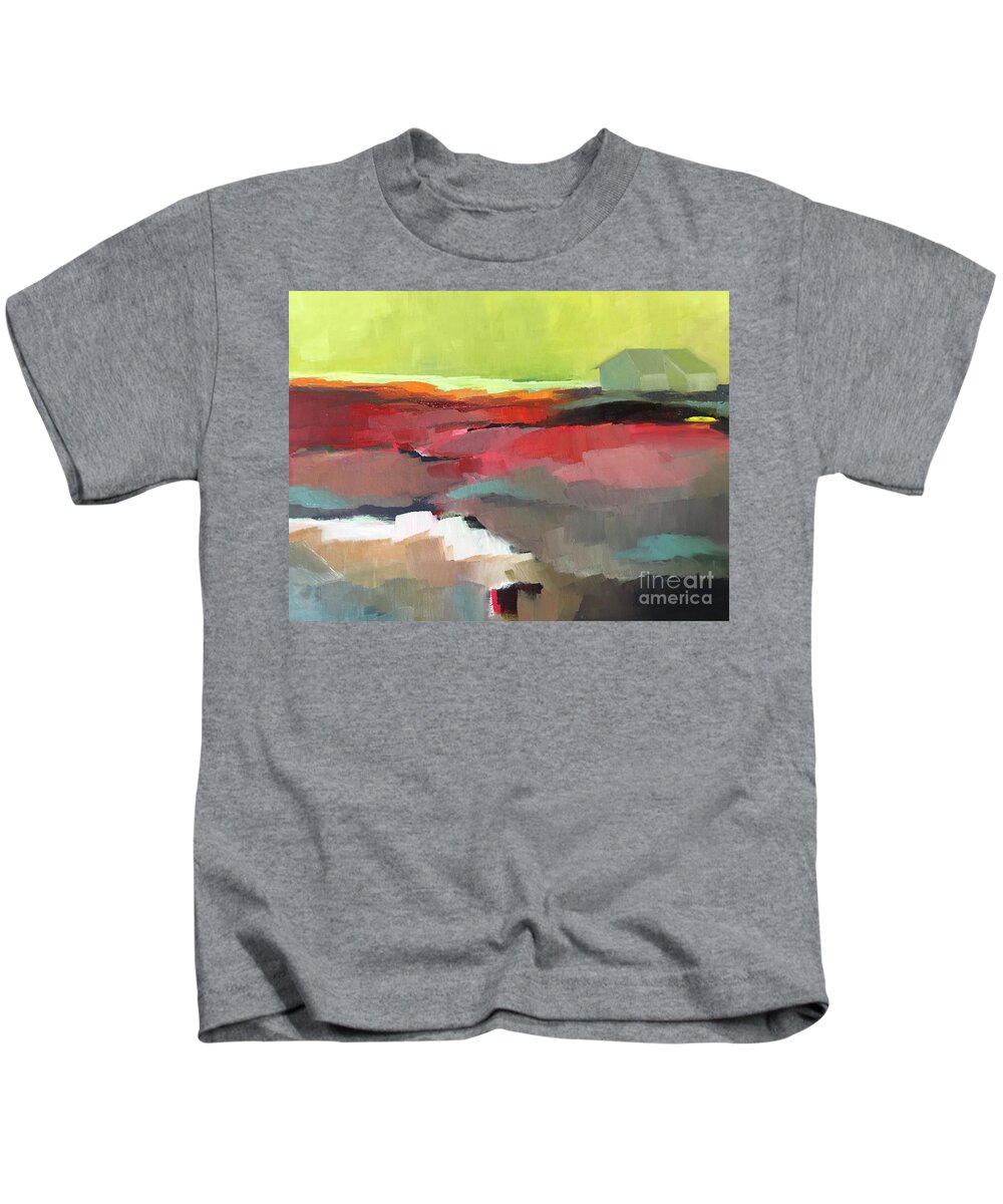 Landscape Kids T-Shirt featuring the painting Green Flash by Michelle Abrams