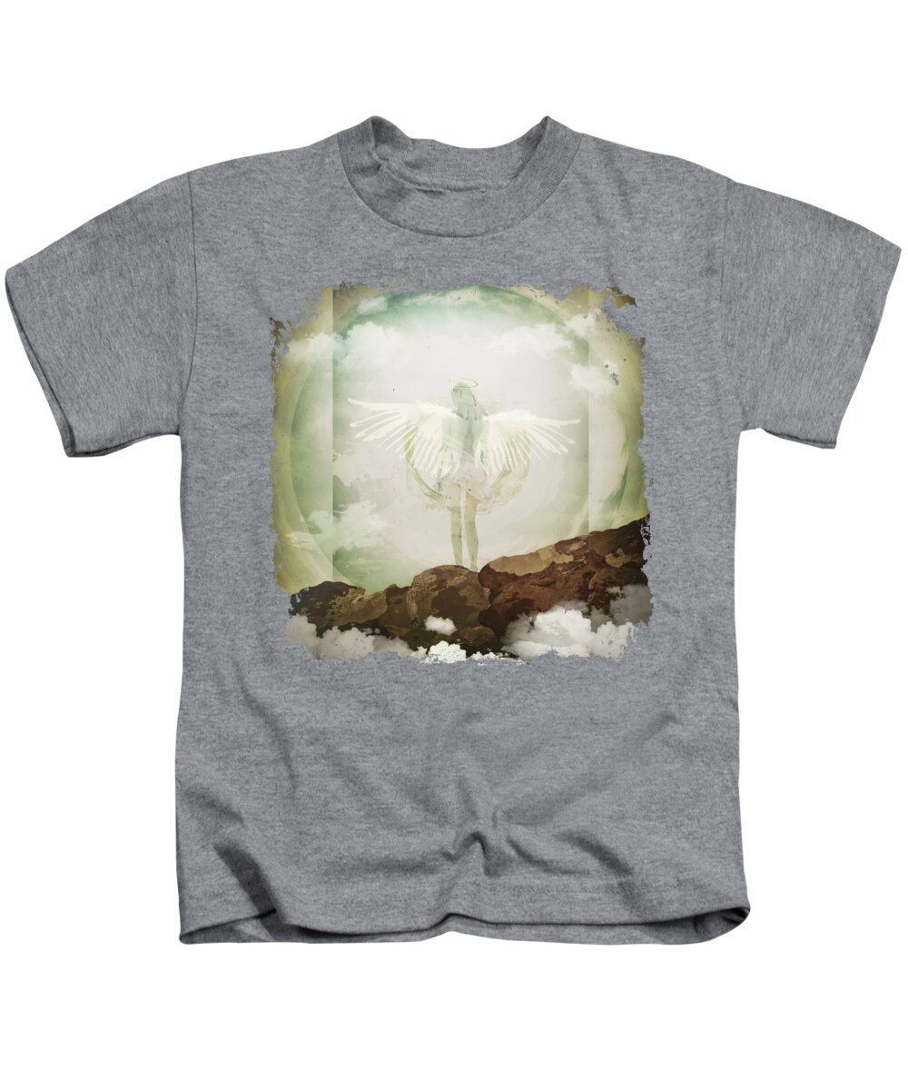 Fantasy Kids T-Shirt featuring the digital art Guardian by Katherine Smit