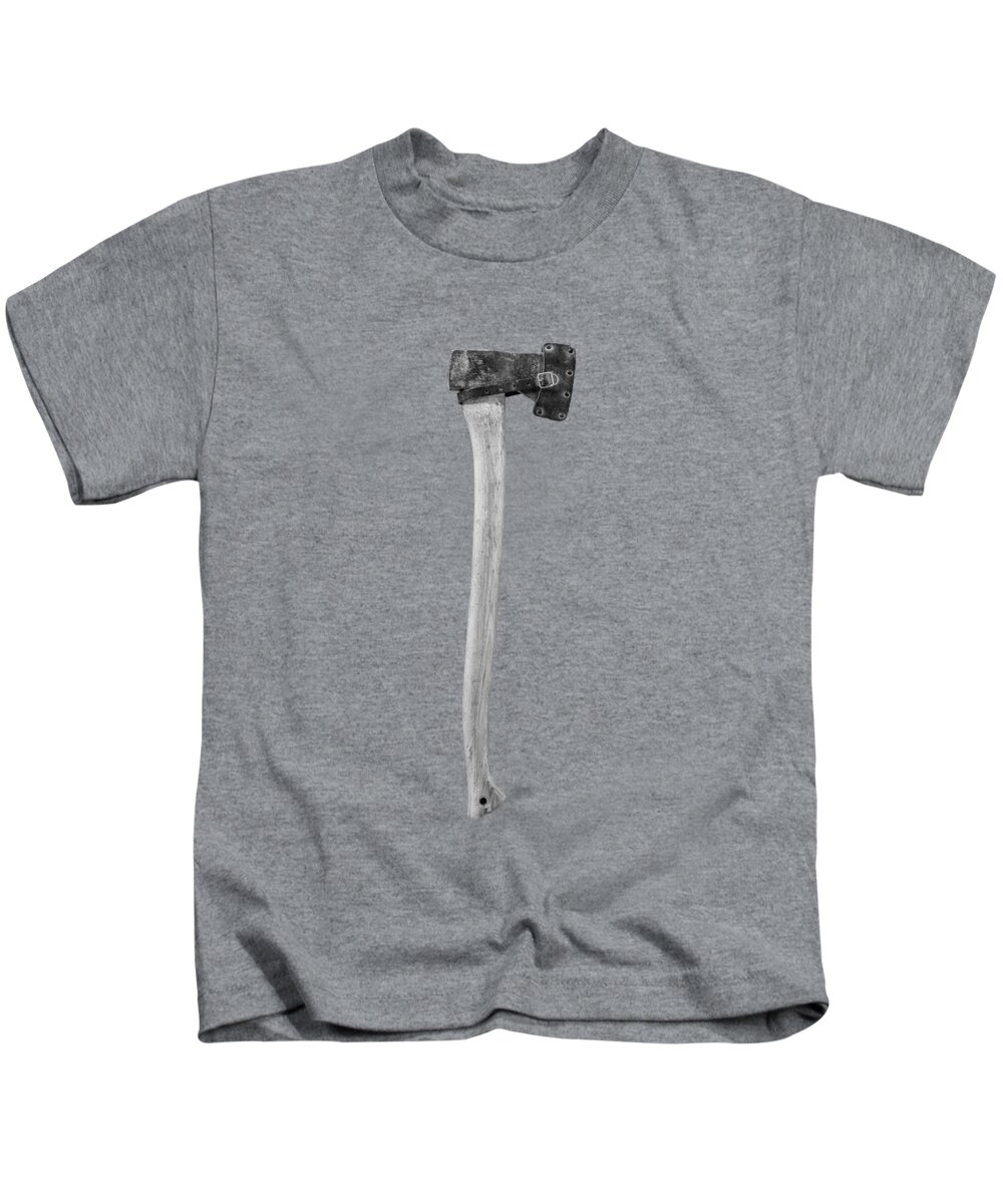 Axe Kids T-Shirt featuring the photograph Hand Forged Axe by YoPedro
