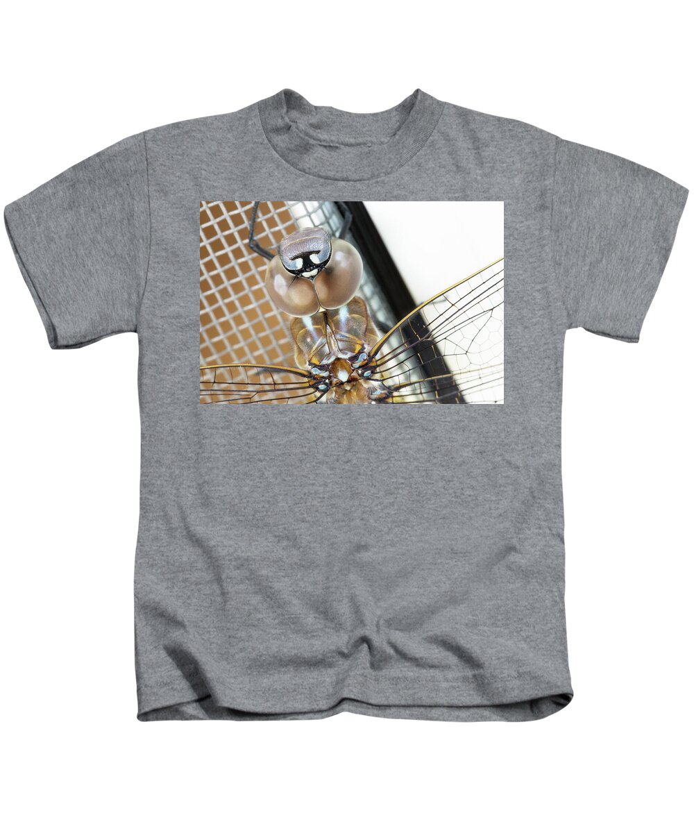 Animal Kids T-Shirt featuring the photograph Happy Dragonfly by Bob Cournoyer