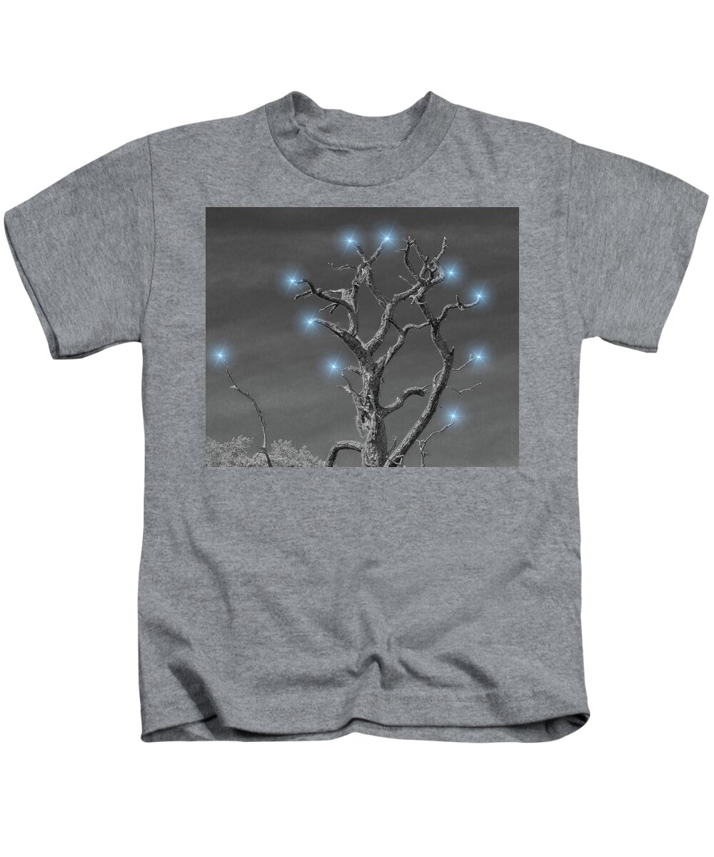 Tree Trunk Kids T-Shirt featuring the photograph Happy Holidays by Richard Goldman