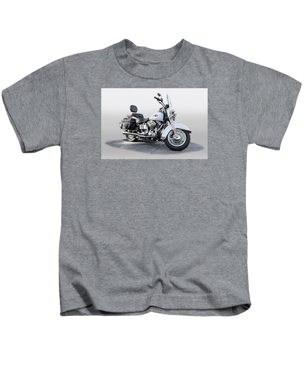 Art Kids T-Shirt featuring the photograph Harley Davidson Heritage Softail by Dave Koontz