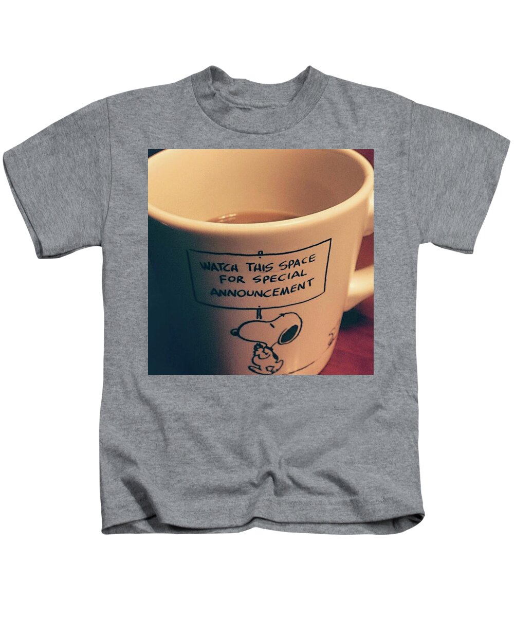  Kids T-Shirt featuring the photograph Have A Nice Coffee Break! by Kujira Nijino
