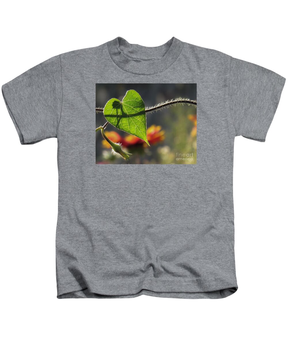 Nature Kids T-Shirt featuring the photograph Heart Leaf 1 by Christy Garavetto