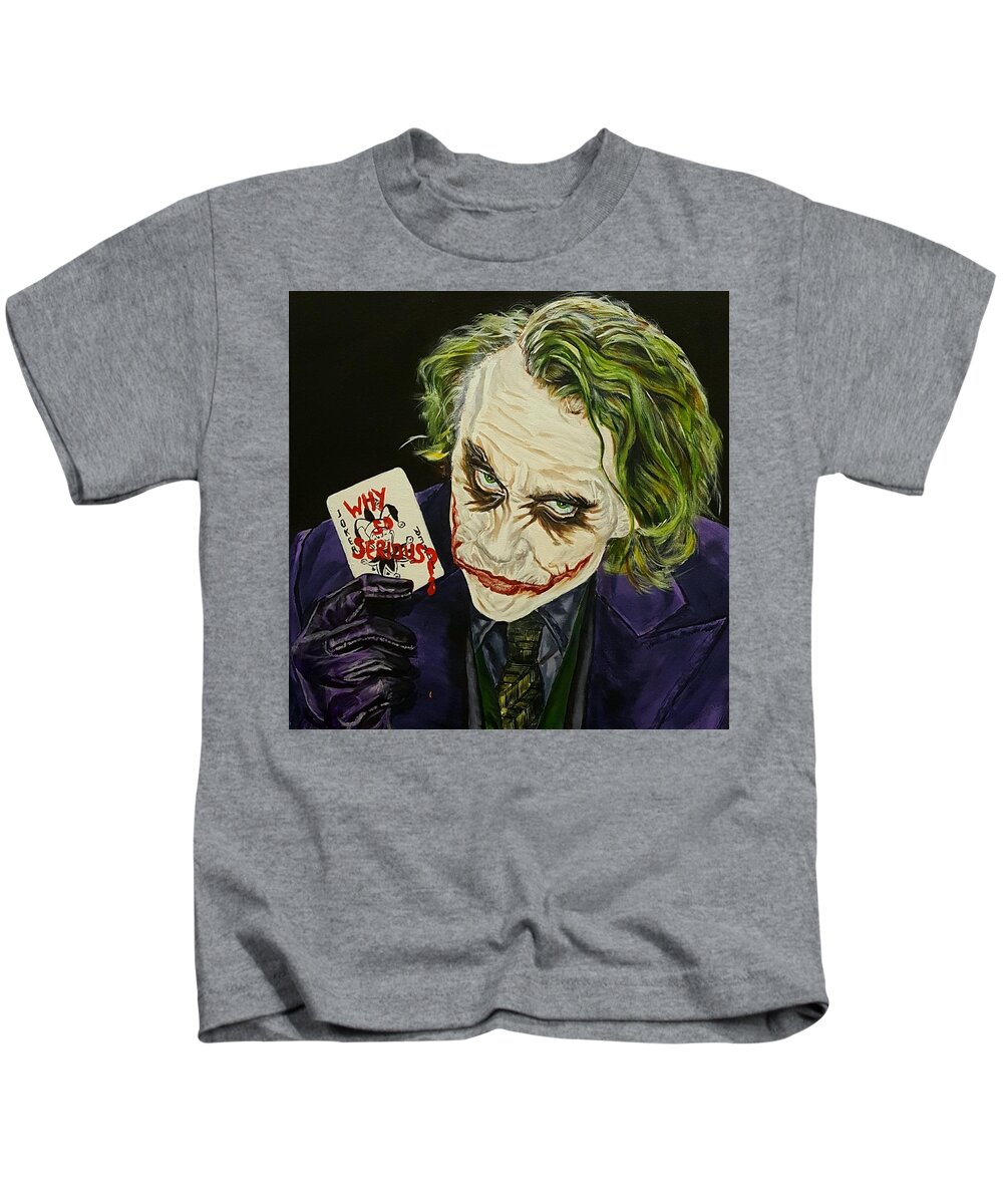 sandhed gift Kærlig Heath Ledger the Joker Kids T-Shirt by David Peninger - Pixels