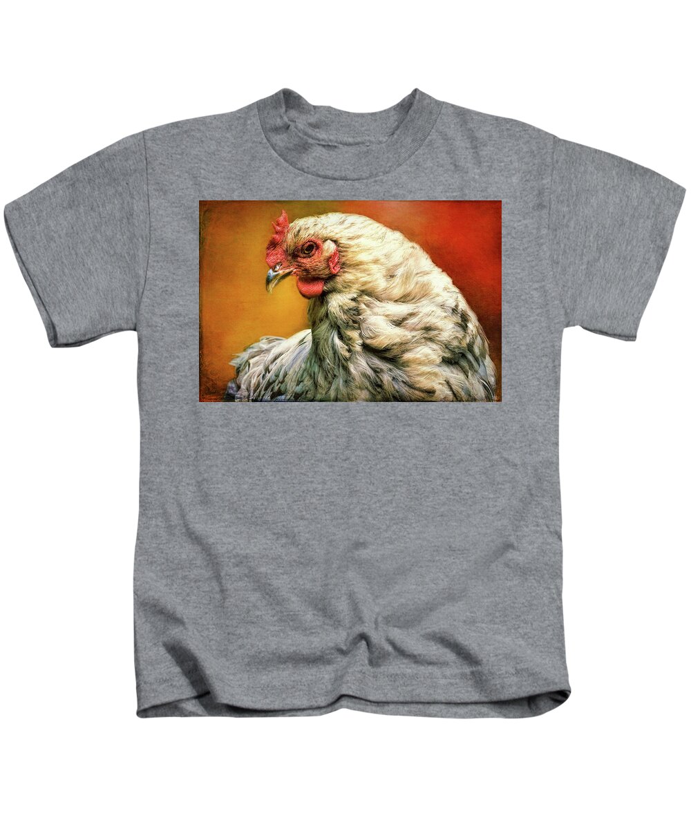 Hen Rules Kids T-Shirt featuring the photograph Hen Rules by Bellesouth Studio
