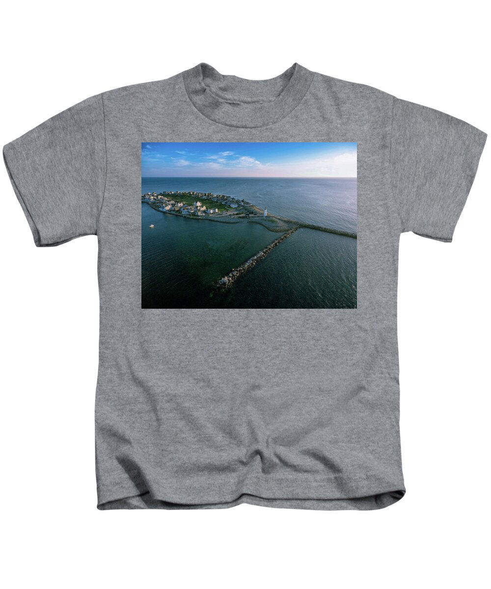 Lighthouse Kids T-Shirt featuring the photograph High Above by William Bretton