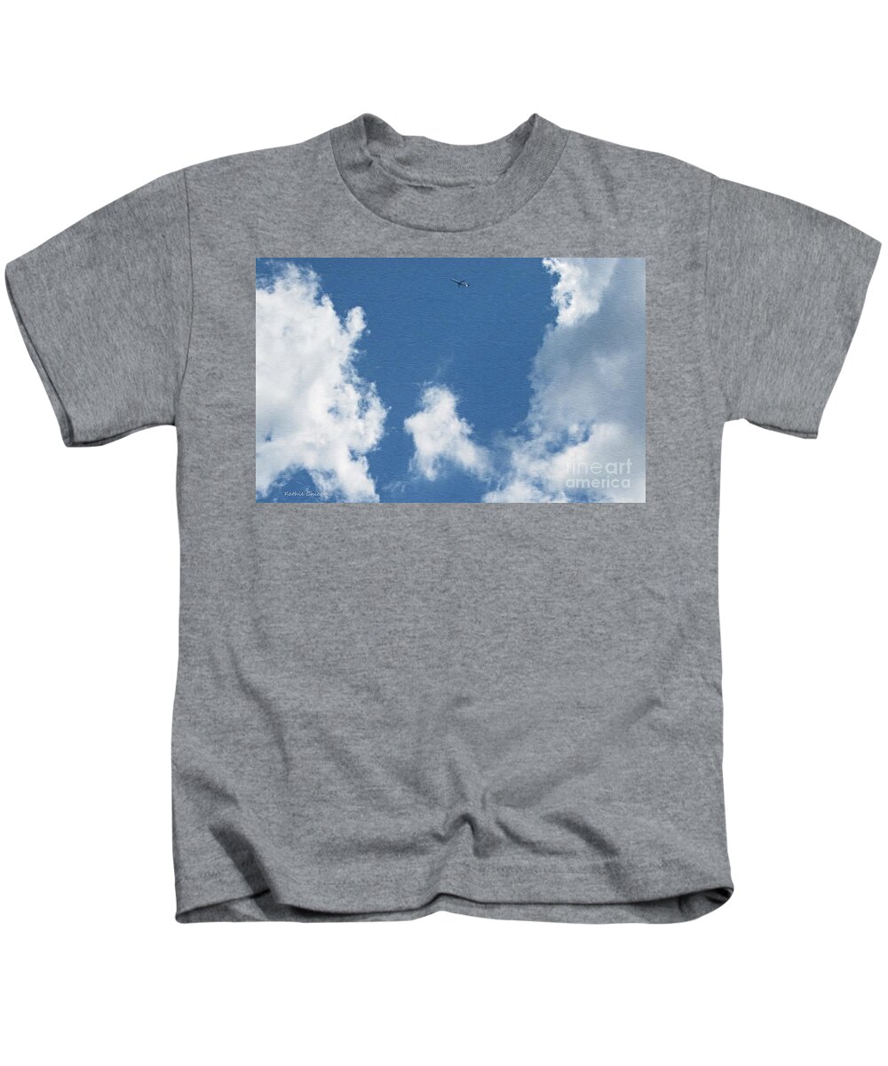 Photography Kids T-Shirt featuring the photograph High Among the Clouds by Kathie Chicoine