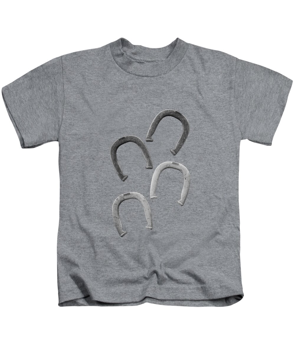 Antique Kids T-Shirt featuring the photograph Horseshoes Set by YoPedro