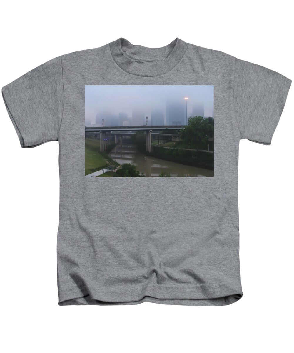 Houston Skyline Kids T-Shirt featuring the photograph Houston Circa 2007 by Felipe Adan Lerma