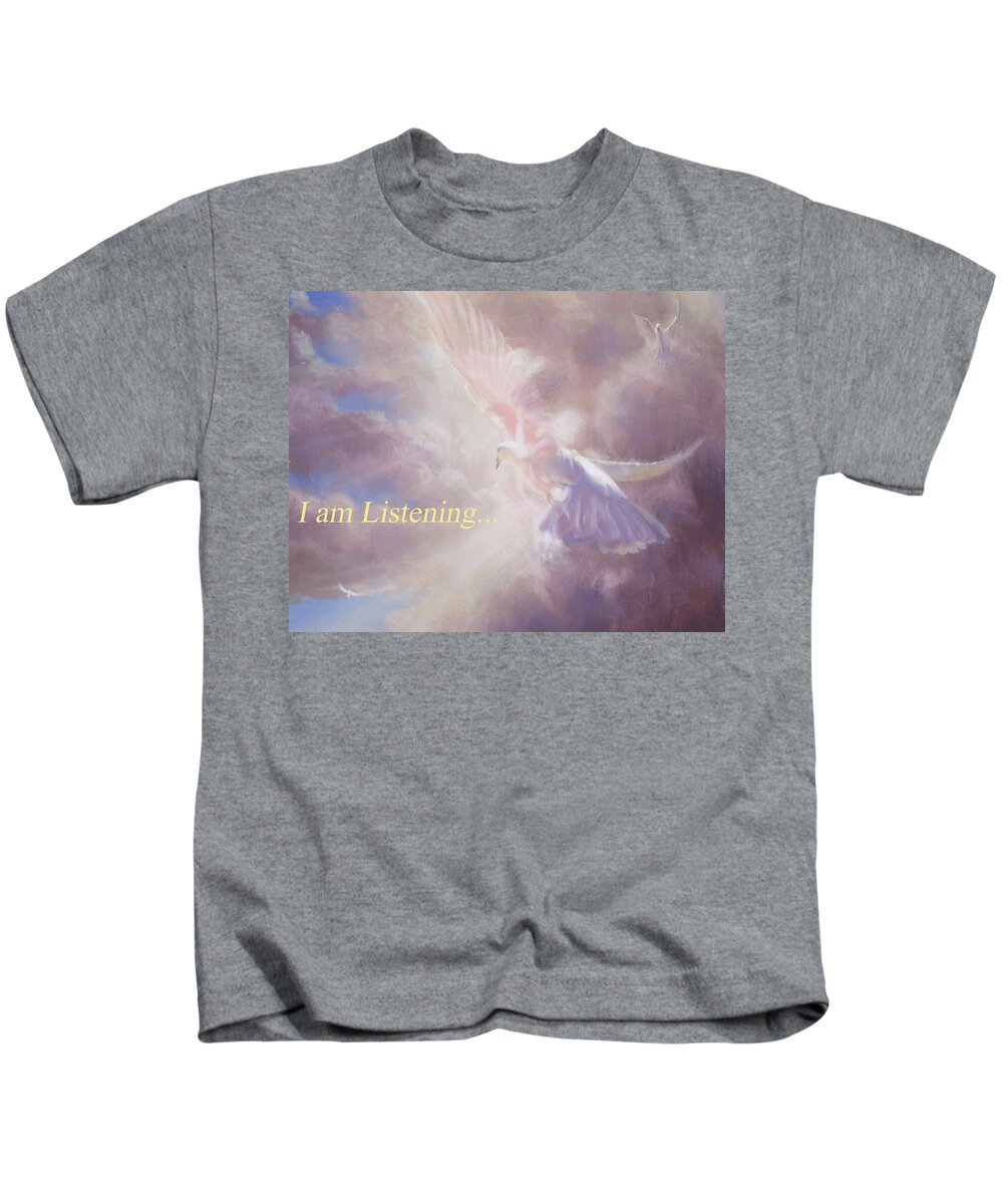 Holy Kids T-Shirt featuring the painting I am Listening by Graham Braddock