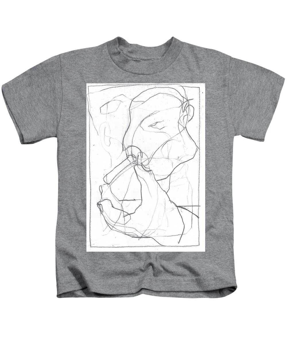 Sketch Kids T-Shirt featuring the drawing I was born in a mine 4 by Edgeworth Johnstone