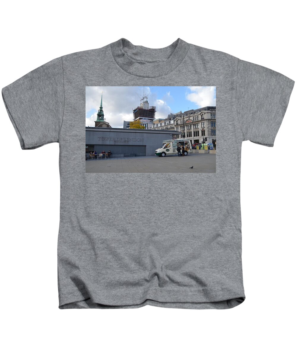 London Kids T-Shirt featuring the photograph Ice Cream at the Tower of London by Erik Burg