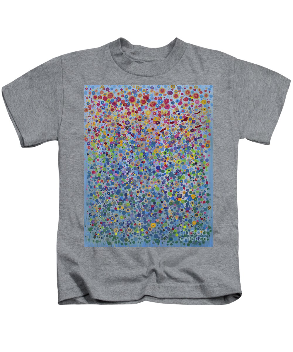 Dots Kids T-Shirt featuring the painting Infinite Inspiration by Stacey Zimmerman
