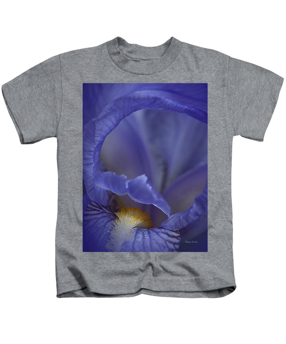 Flower Kids T-Shirt featuring the photograph Inside the Iris by Rebecca Samler