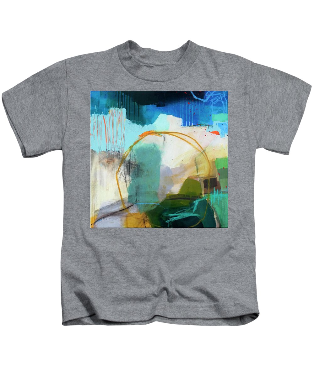 Abstract Art Kids T-Shirt featuring the painting Intertidal #1 by Jane Davies