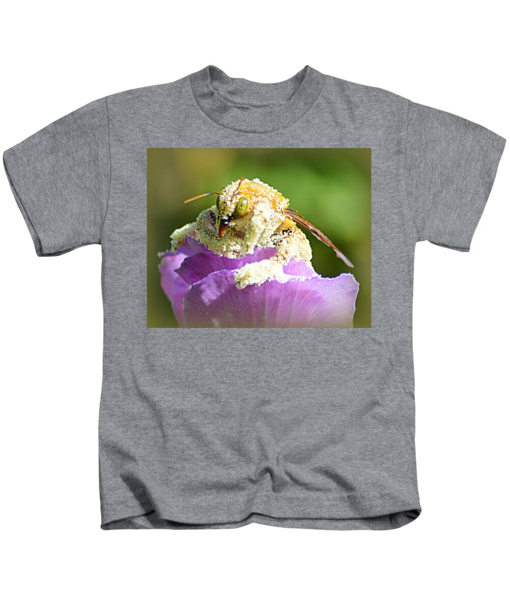 Insects Kids T-Shirt featuring the photograph Into Something Good by AJ Schibig