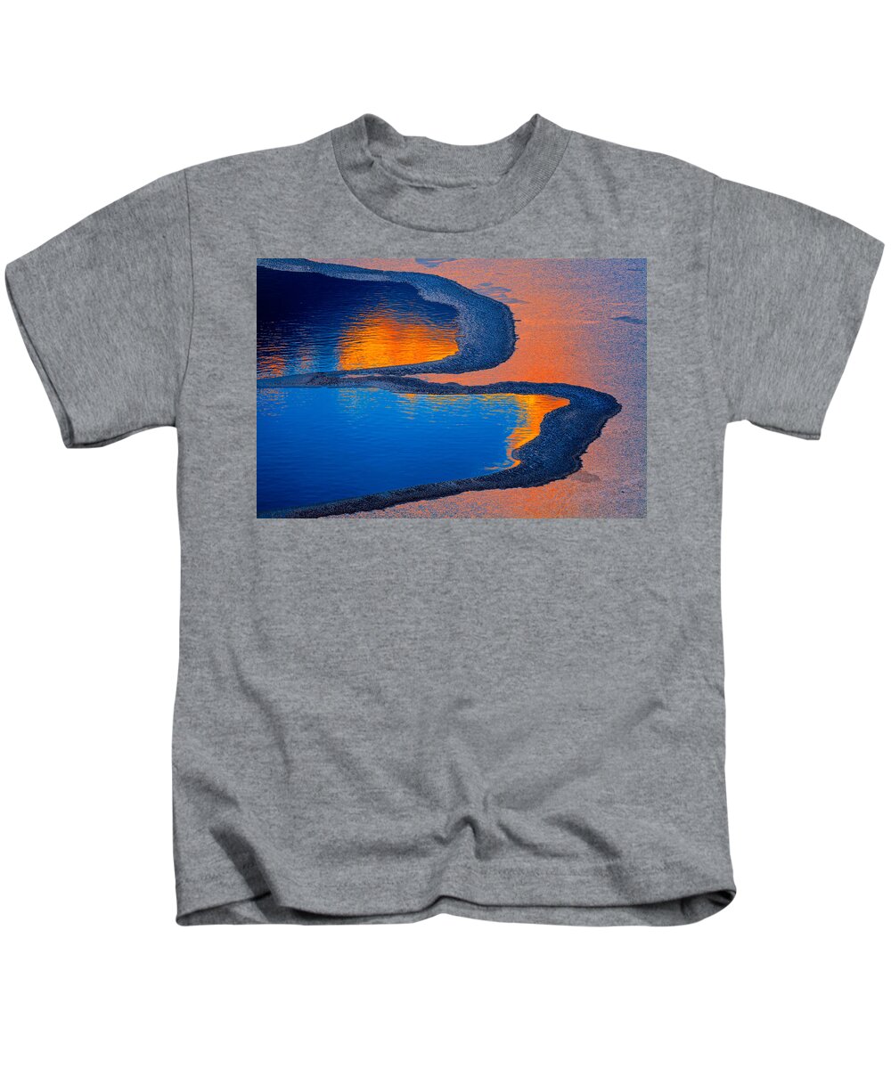Winter Abstract Kids T-Shirt featuring the photograph Intrusions by Irwin Barrett
