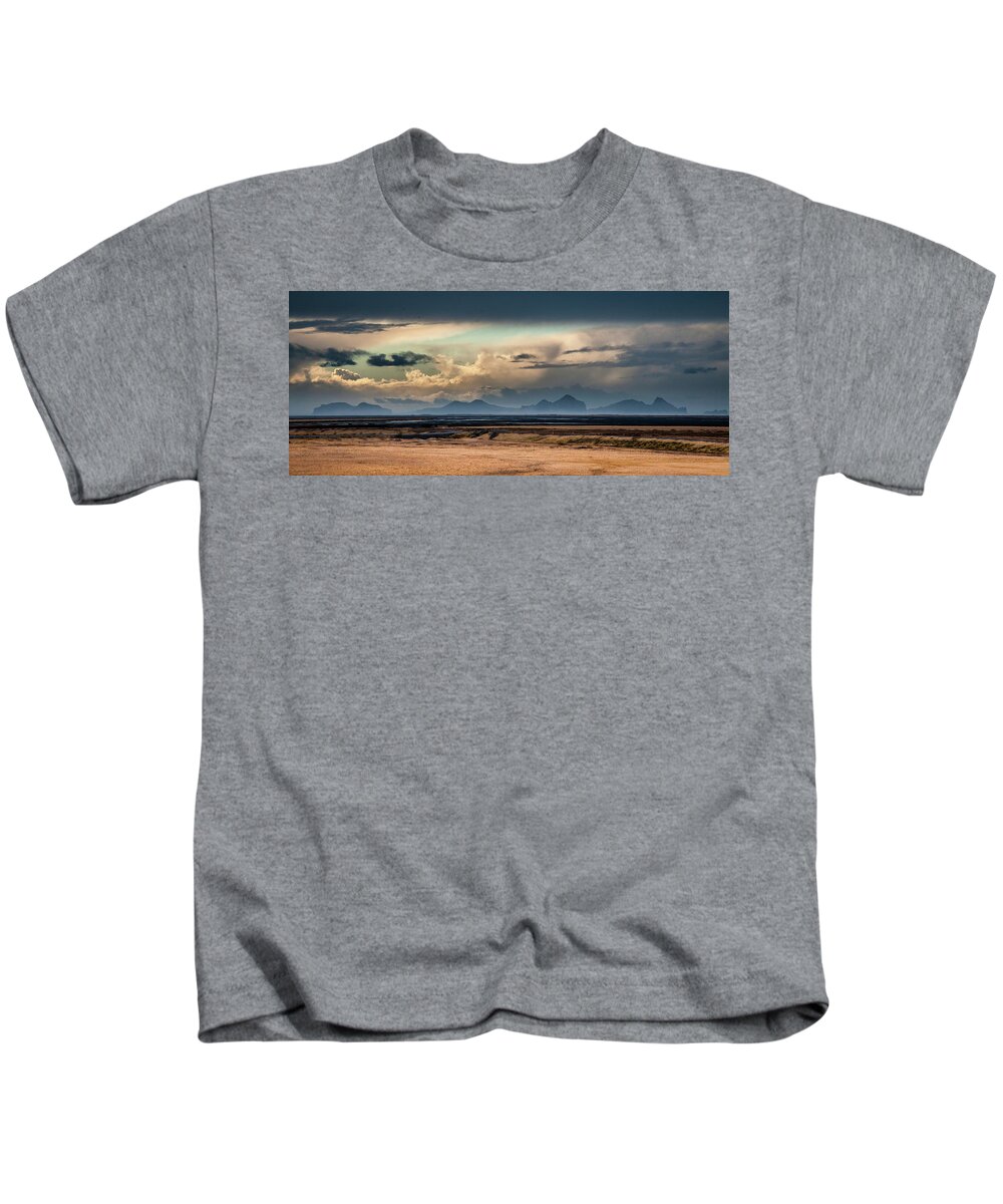 Iceland Kids T-Shirt featuring the photograph Islands in the Sky by Geoff Smith