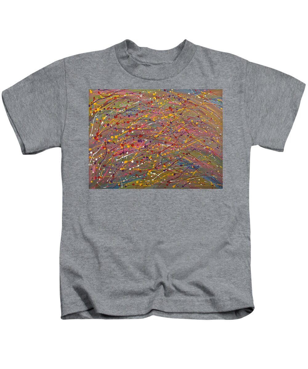 Joy Kids T-Shirt featuring the painting Joy by Hagit Dayan