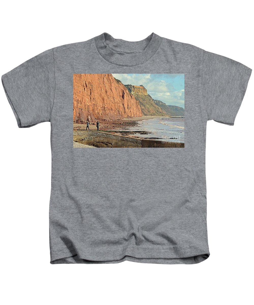 Cliffs Kids T-Shirt featuring the photograph Jurassic Cliffs by Andy Thompson