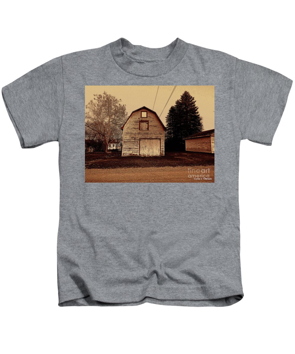 Barn Kids T-Shirt featuring the photograph Just off Main Street by Curtis Tilleraas