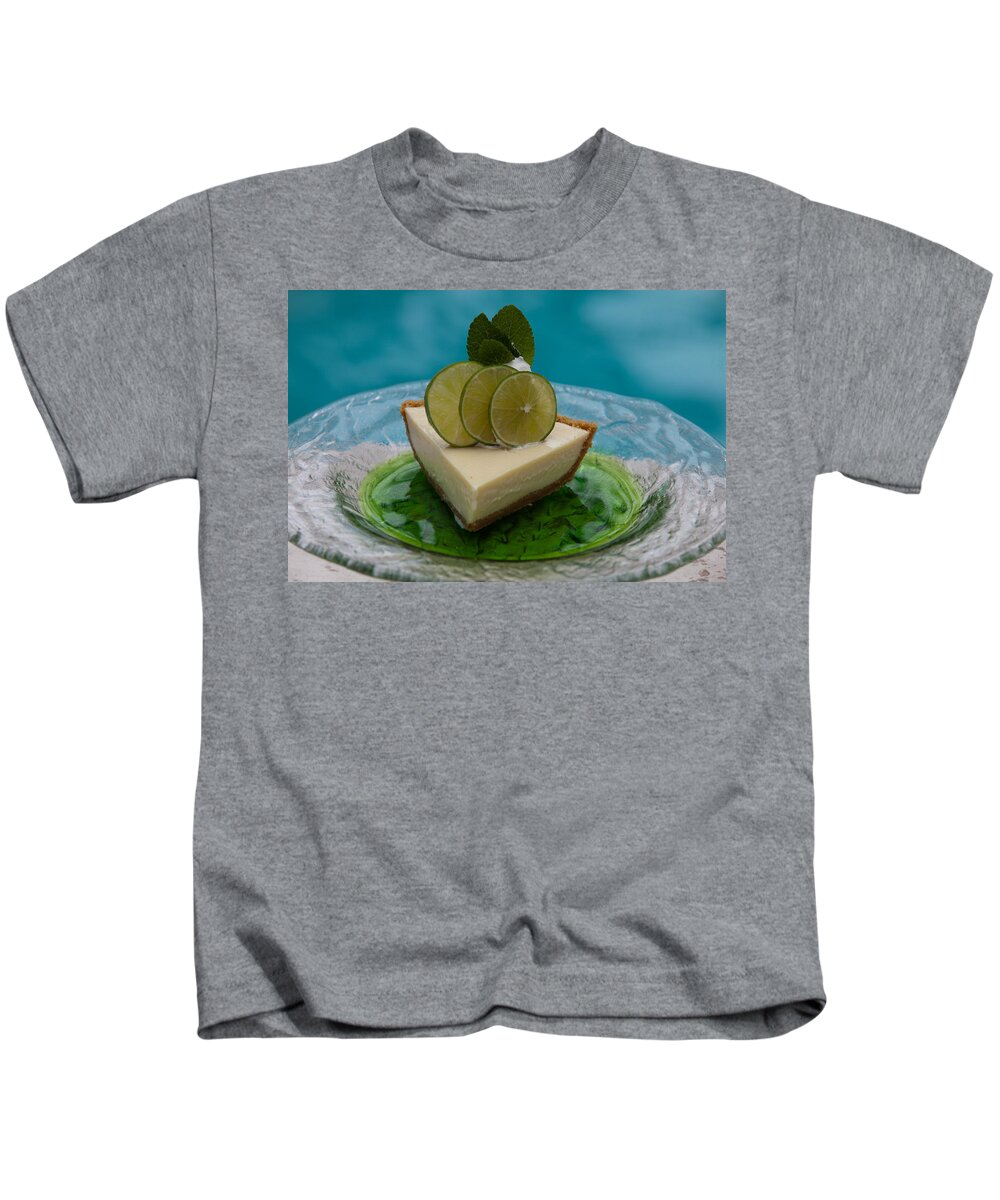 Food Kids T-Shirt featuring the photograph Key Lime Pie 25 by Michael Fryd