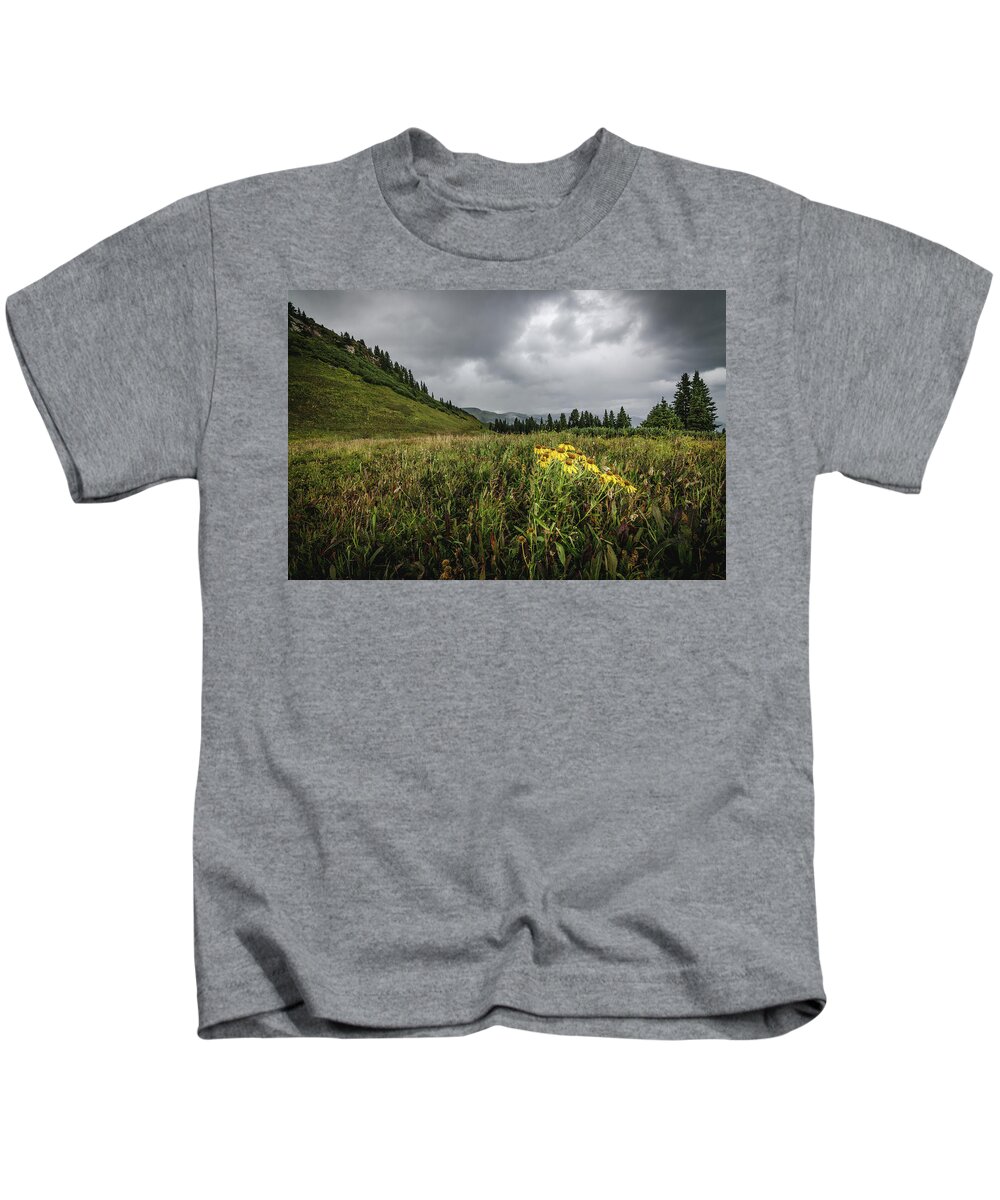 Durango Kids T-Shirt featuring the photograph La Plata Wildflowers by Margaret Pitcher