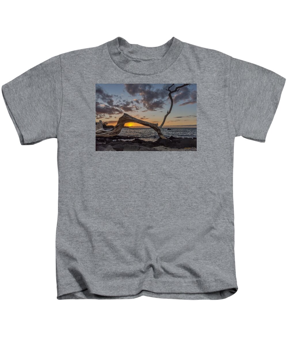 Sunset Kids T-Shirt featuring the photograph Lava Lava Sunset by Stephen Johnson