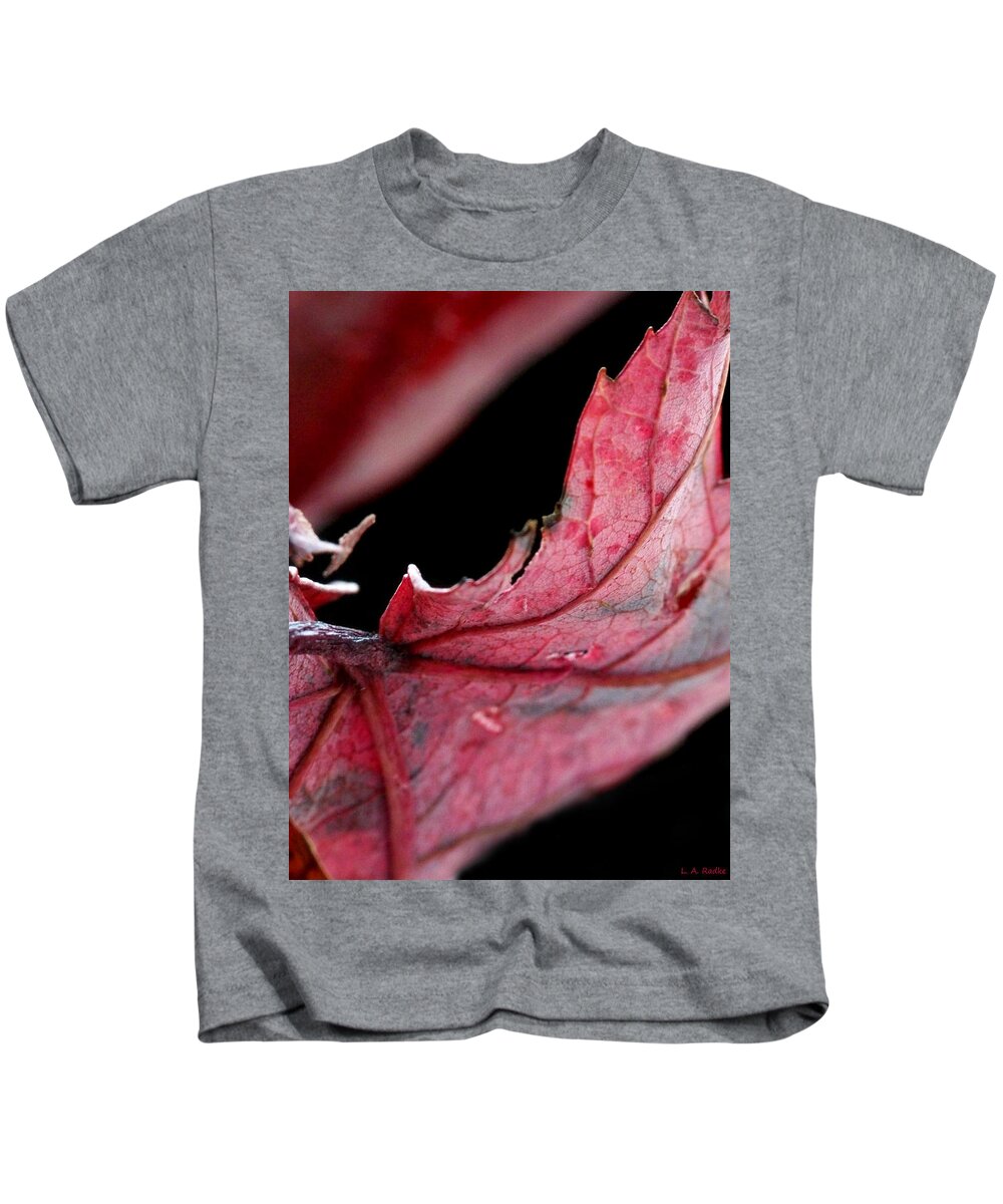 Macro Kids T-Shirt featuring the photograph Leaf Study I by Lauren Radke
