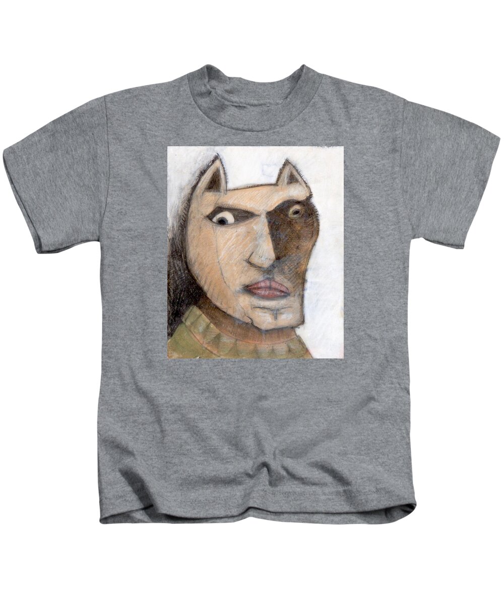 Portraits Kids T-Shirt featuring the painting Leroy Baby Brother by Michael Sharber