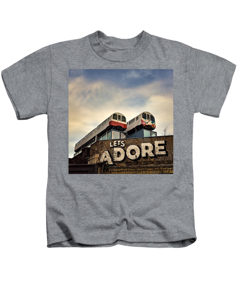 Shoreditch Kids T-Shirt featuring the photograph Lets Adore Shoreditch by Ian Good