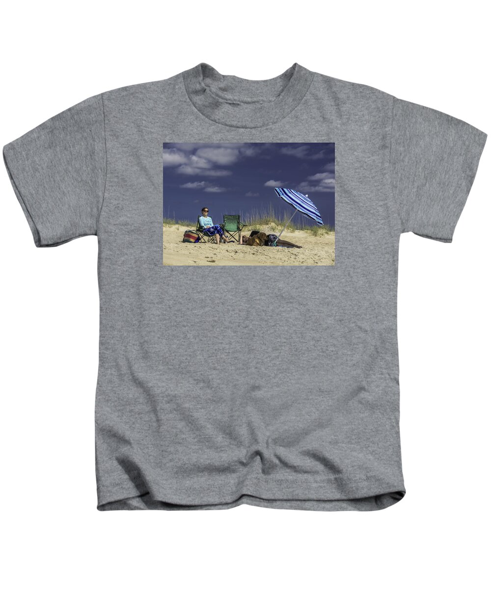 Original Kids T-Shirt featuring the photograph Life is a beach by WAZgriffin Digital