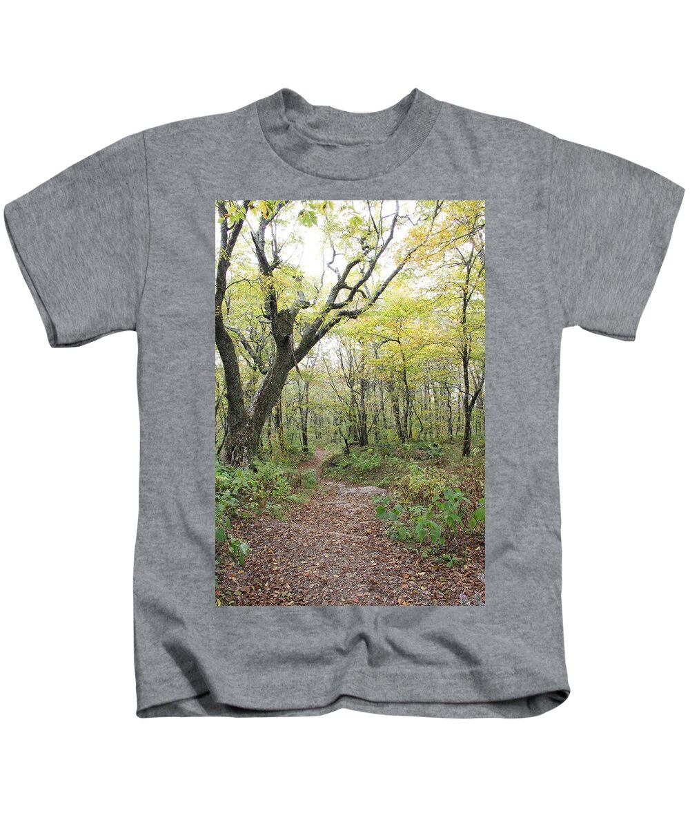 Path Kids T-Shirt featuring the photograph Light on Path by Allen Nice-Webb