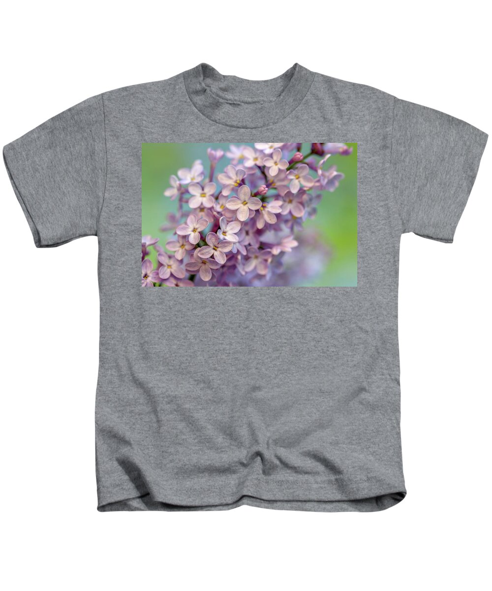 Lilac Kids T-Shirt featuring the photograph Lilac Blossom II by Mary Anne Delgado