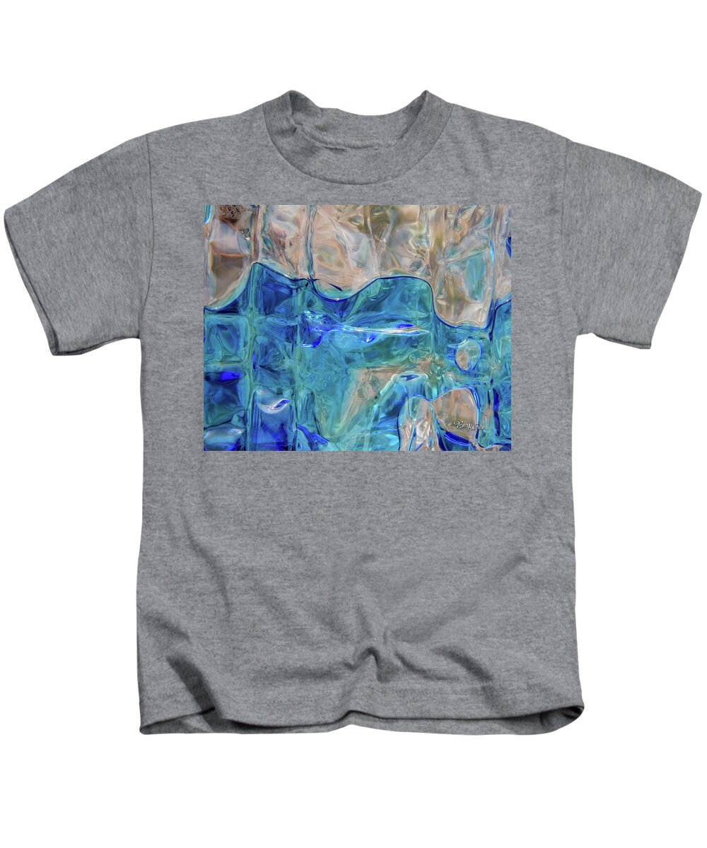 Art Kids T-Shirt featuring the photograph Liquid Abstract #0060 by Barbara Tristan