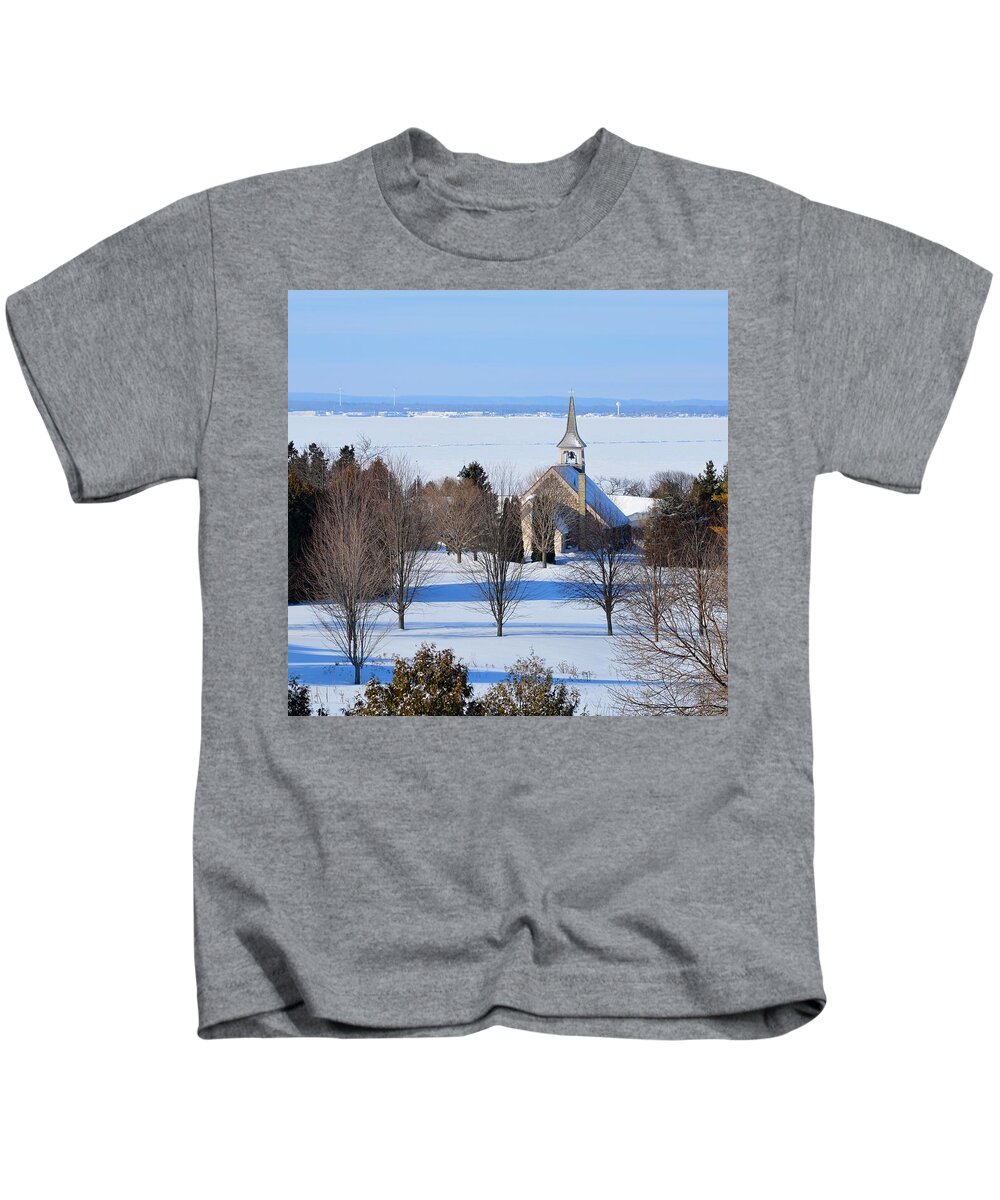 Church Kids T-Shirt featuring the photograph Little Stone Church by Keith Stokes