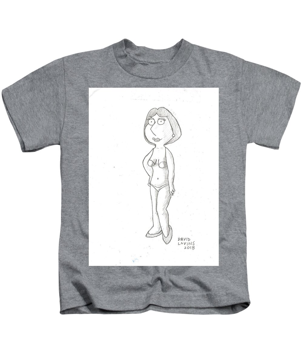 Lois Griffin in bra and panties Kids T-Shirt by David Lovins - Pixels