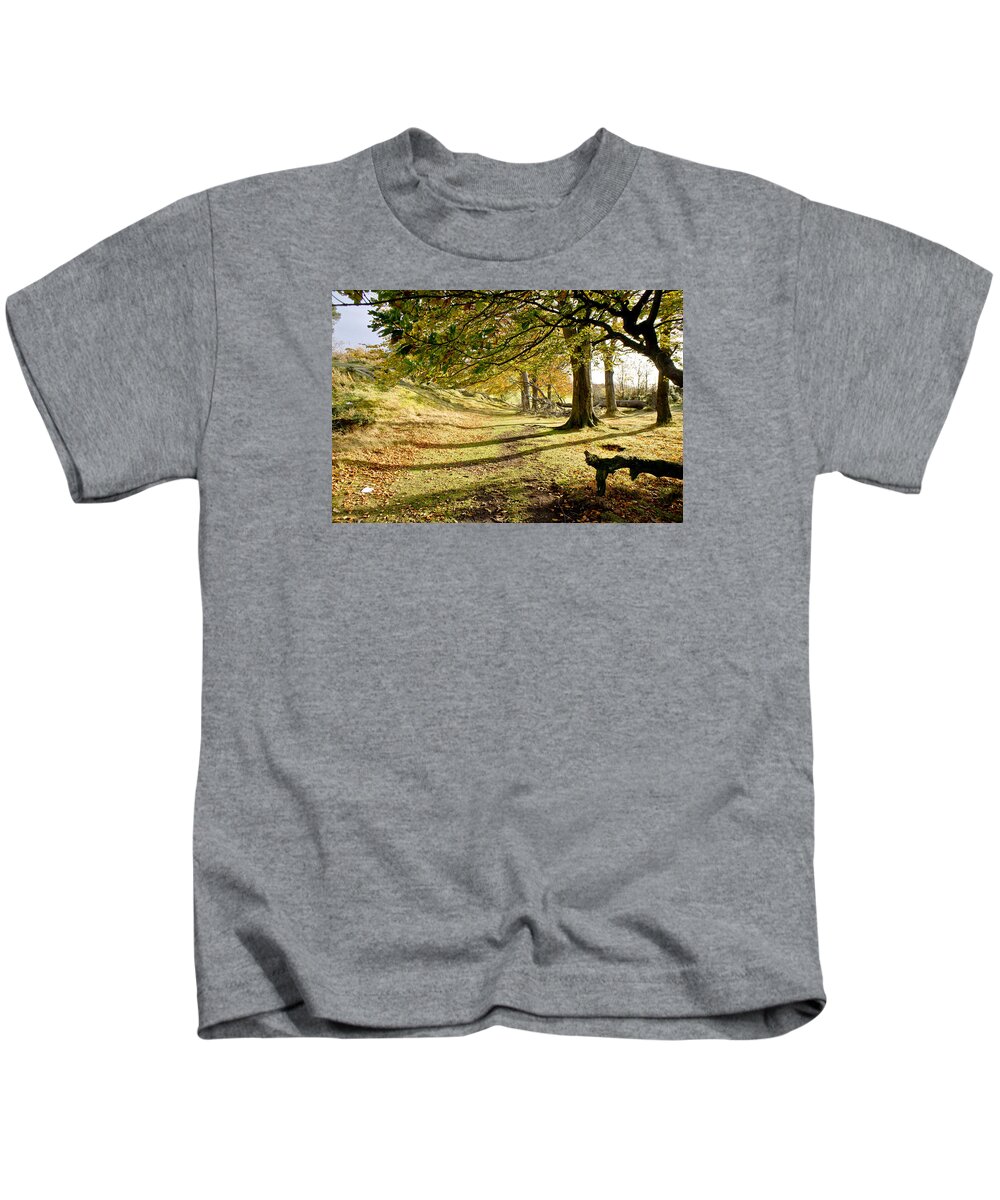 Scotland Kids T-Shirt featuring the photograph Long shadows of the afternoon by Elena Perelman