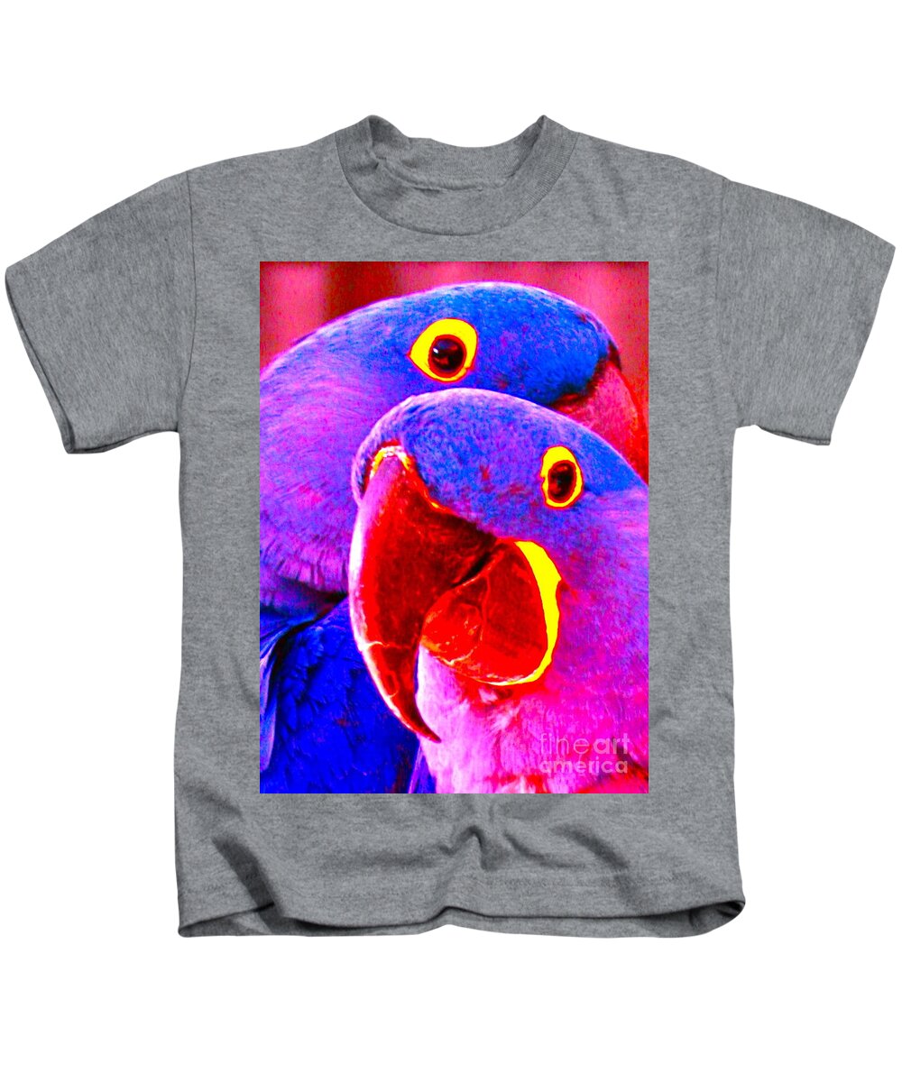 Purple Kids T-Shirt featuring the photograph Looking At Me by Gwyn Newcombe
