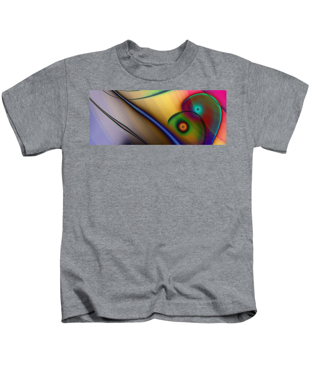 Abstract Kids T-Shirt featuring the digital art Loros de la Selva by Kiki Art