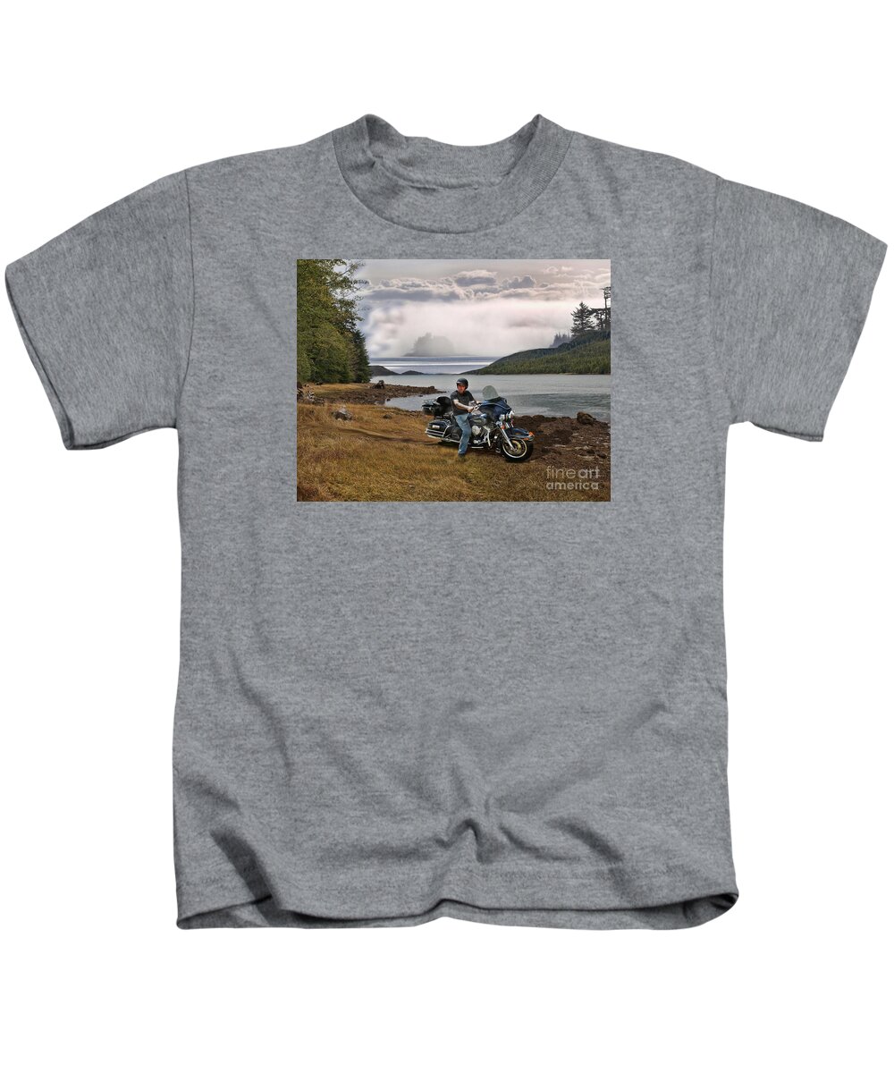 Water Kids T-Shirt featuring the photograph Lost At Sea by Vivian Martin