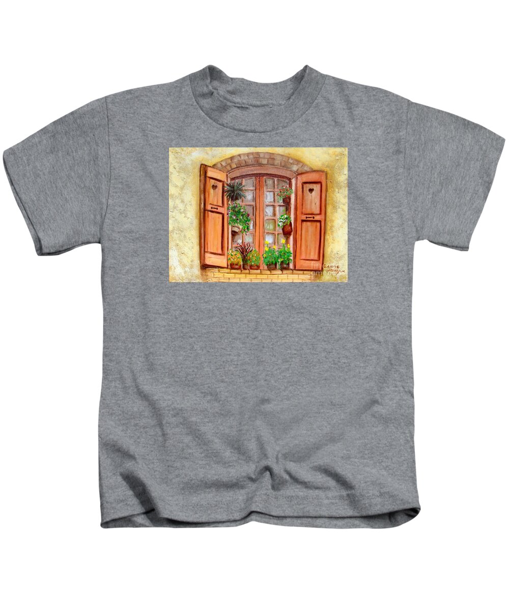 Romantic Kids T-Shirt featuring the painting Love Nest by Laurie Morgan