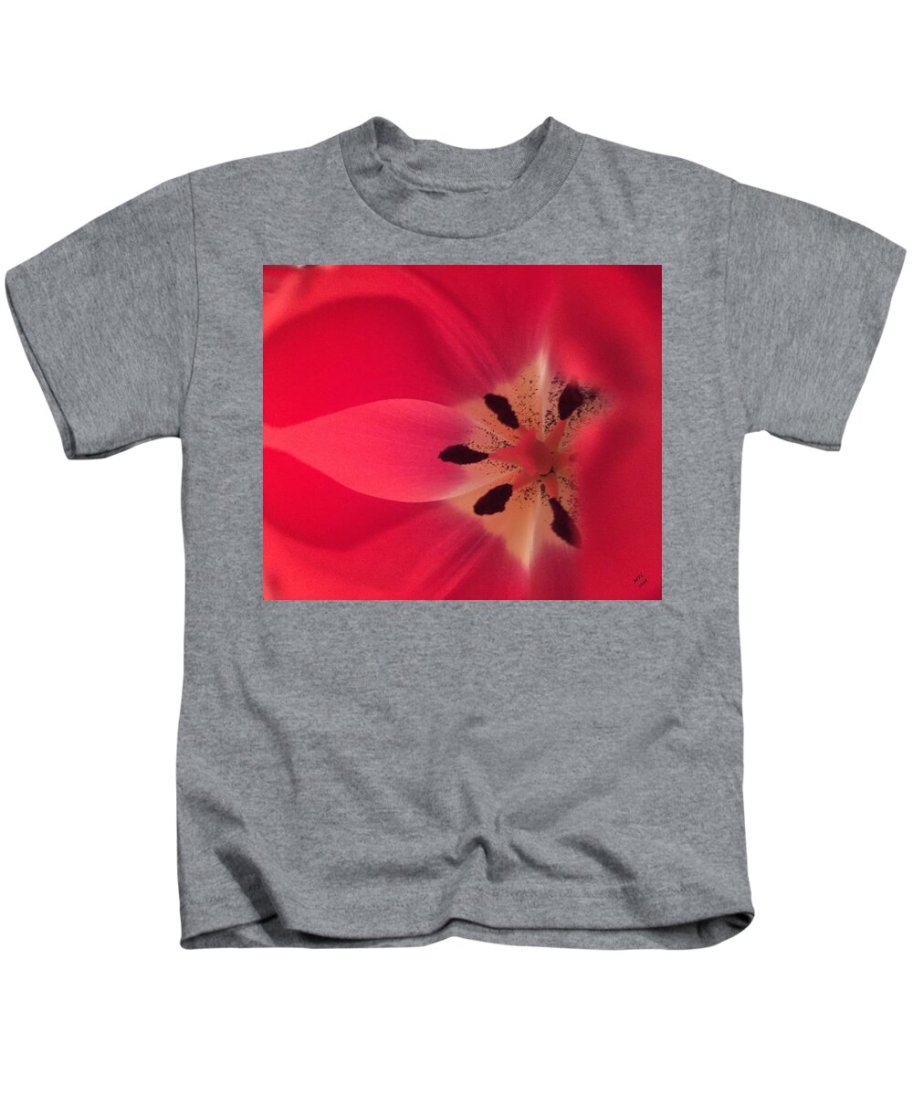 Macro Kids T-Shirt featuring the photograph Macro Beauty Tulip by Marian Lonzetta