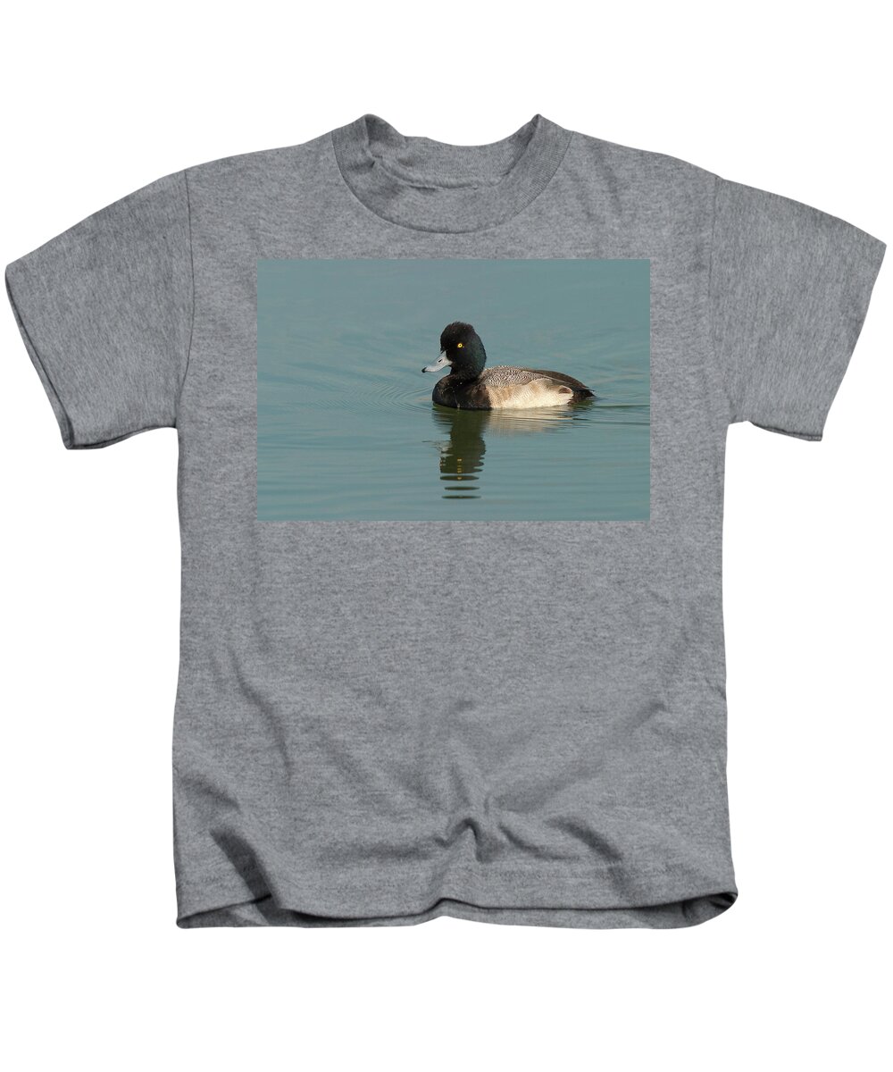 Lesser Scaup. Male Kids T-Shirt featuring the photograph Male Lesser Scaup by Ram Vasudev