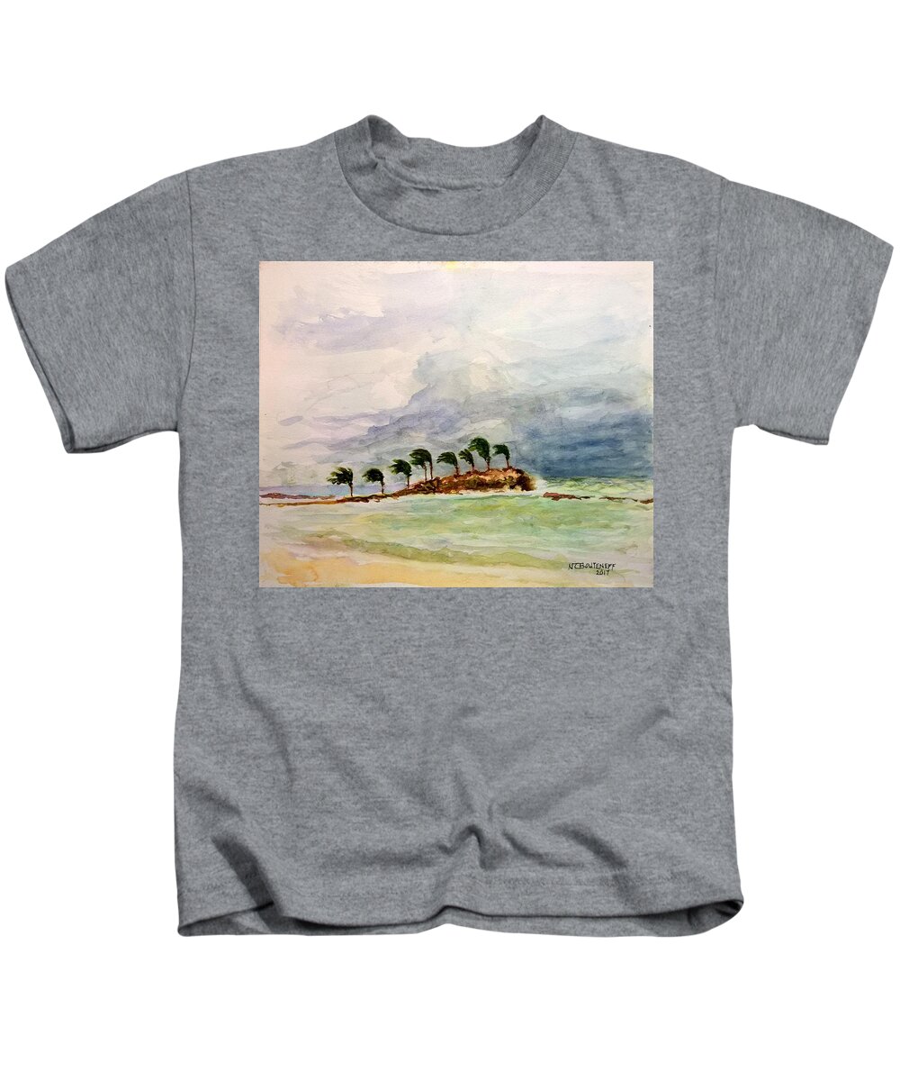 Painting Kids T-Shirt featuring the painting Malya Jamaica by Nicolas Bouteneff