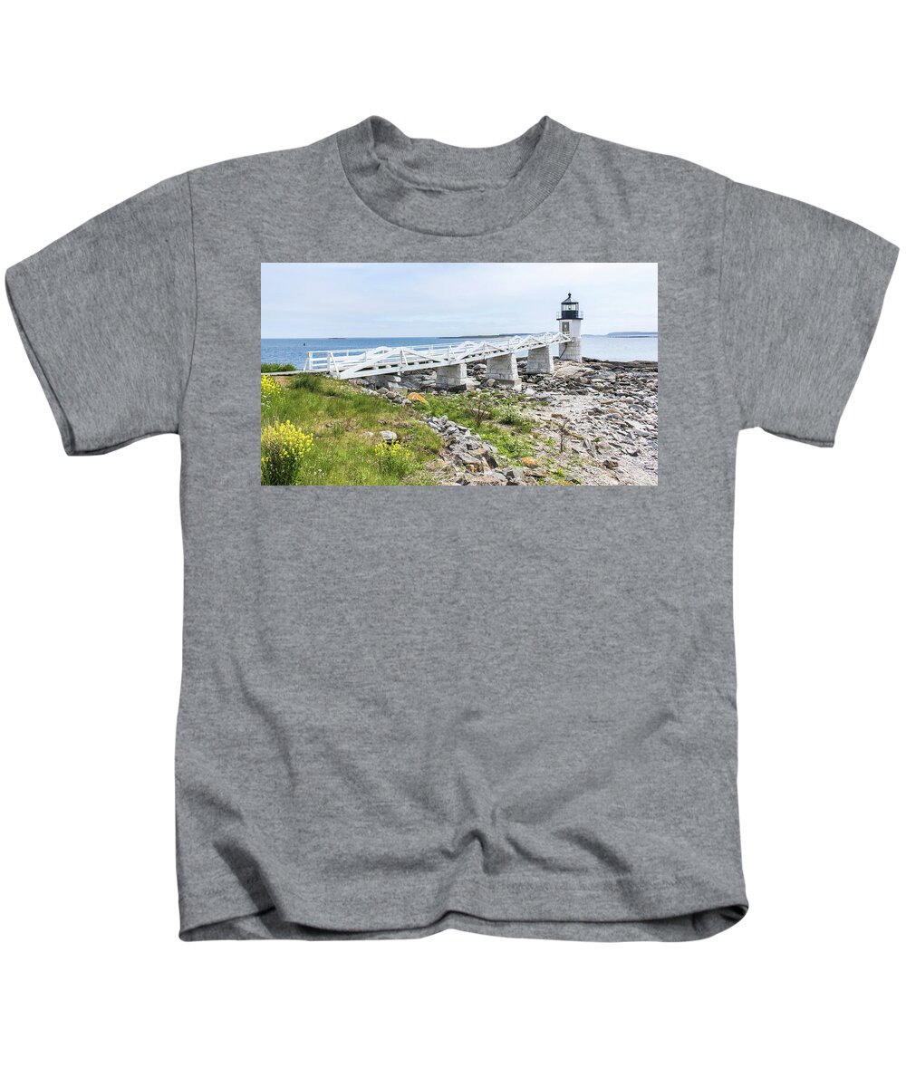 Marshall Point Lighthouse Kids T-Shirt featuring the photograph Marshall Point Lighthouse by Holly Ross